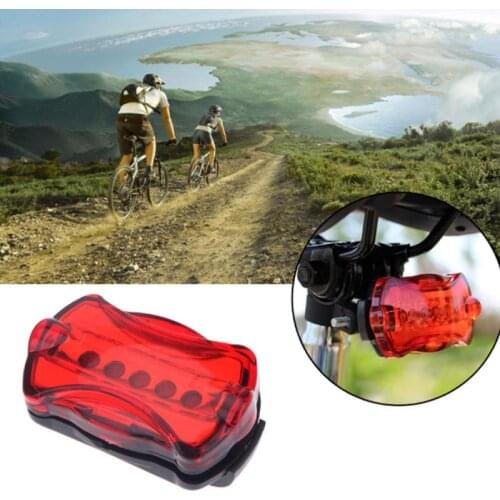 Bicycle Tail Light 5LED7 Flash Mode Waterproof Tail Light Safety Warning Light Night Riding Light Mountain Bike Riding Equipment