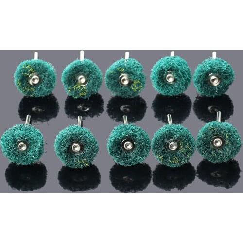 10Pcs 25mm Buffer Pad Abrasive Polishing Wheel Grinding Head for Dremel Rotary Tool 3mm Shank for Sanding Dremel Accessories