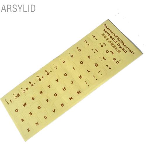 2pcs Spain Language Sticker Letters Super Durable Keyboard Sticker Alphabet for All Kind of Desktop computer notebook Keyboard