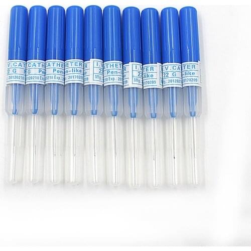 50PCS 22G Sterilized Body Piercing Needles I.V Catheter 22G Gauge Grey Sewing Needles with Box Piercing Tool Kit Free Shipping