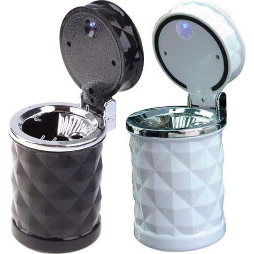 Car Ashtray with Lid Smell Proof Detachable Car Ashtray with Light 85DF