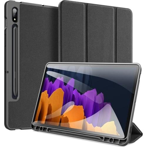 Tablet Case for Samsung Tab S7 11inch PU Leather Case Magnetic Cover Anti-Drop Tablet Stand with Pen Slot