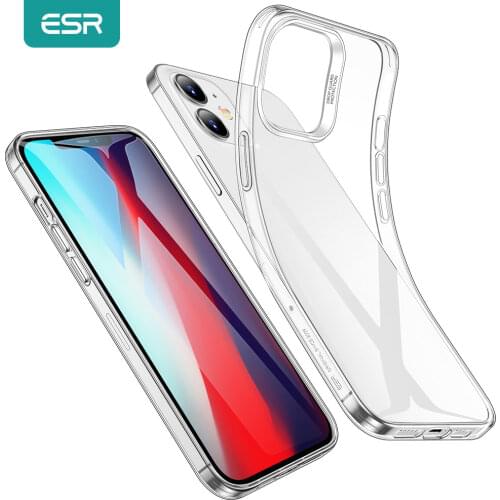 ESR for iPhone 12 Pro Max Case Clear Back Cover for iPhone 12 mini Ultra Thin Silicone Soft Frame Case for iPhone 12 Pro Max