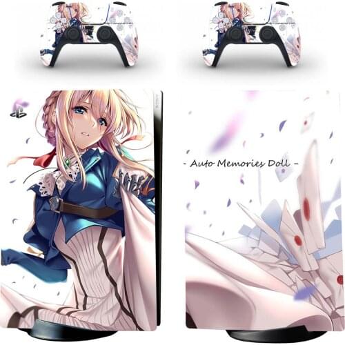 Violet Evergarden PS5 Digital Skin Sticker for Playstation 5 Console & 2 Controllers Decal Vinyl Protective Skins