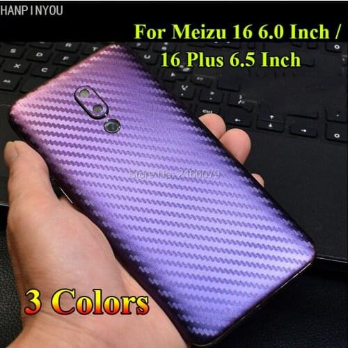 For Meizu 16 16th / Plus 16s 3D Gradient Carbon Fiber Rear Back Cover Decal Skin Phone Protective Sticker Film Guard