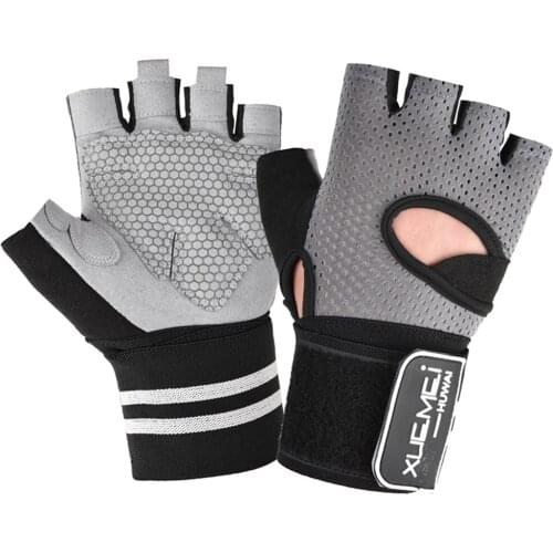 Men Womens Half Weight Lifting Gym Gloves Crossfit Sports Fitness Handschoenen Workout Weightlifting Gloves Dumbbell Barbell