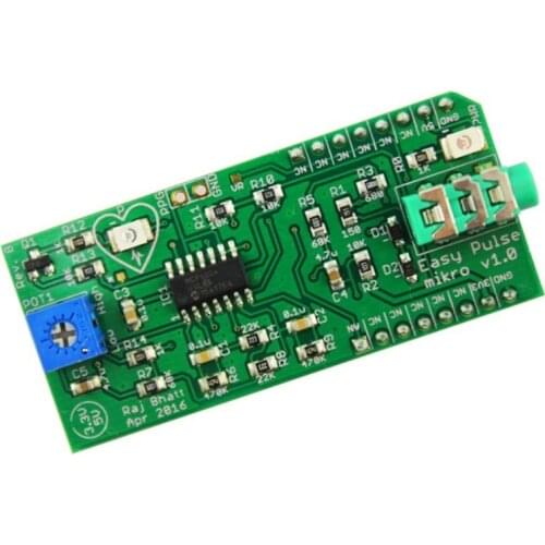 Elecrow Easy Pulse Mikro Pulse Sensor for Arduino DIY Kit with Transmittance PPG Pulse Sensor Free Shipping