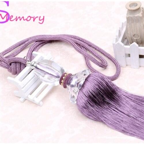 Crystal European curtain tassels hanging ball tie strap holder accessories home decor