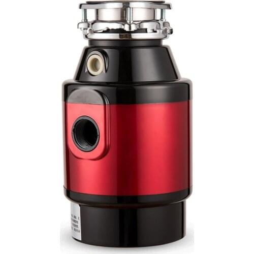 750W Food Waste Disposer Food Residue Garbage Processor Sewer Rubbish Disposal Crusher Grinder Kitchen Appliance Red 220V