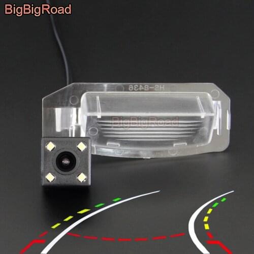 BigBigRoad Car Intelligent Dynamic Track Rear View Backup Camera For Mitsubishi Eclipse Cross i-MiEV Outlander Lancer Sportback