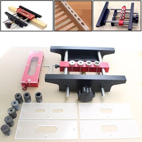 Pocket Hole Jig Doweling Jig Punch Locator Invisible Connector Fastener Drilling Guide Slotting Fixture Woodworking Tools 2-10mm