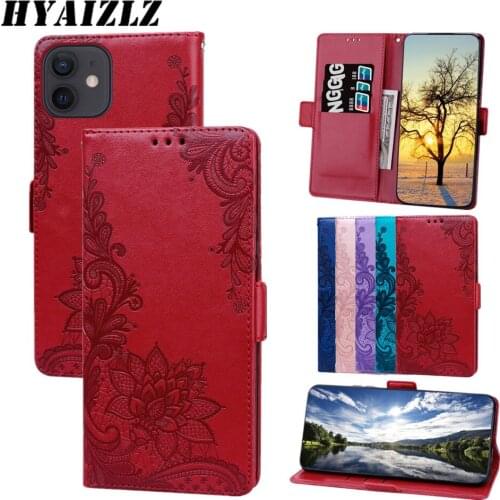 Lace Floral Flip Leather Case for iPhone 12 11 Pro Max XS XR SE 2020 6 8 7 Plus Book Style Wallet Phone Cover Shockproof Protect