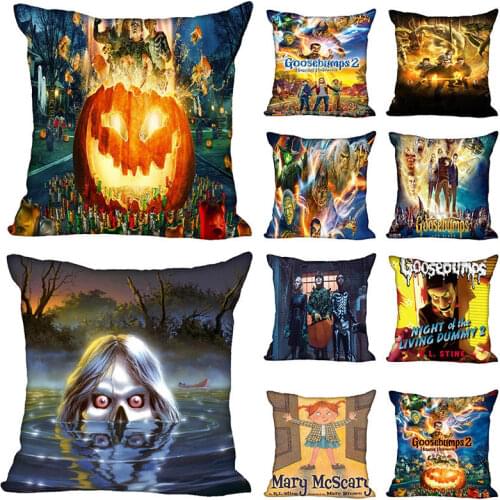 Custom Goosebumps Pillow Case Square Pillowcases zipper Throw Pillowcase Square Pillow Cover Custom Gift 40x40cm