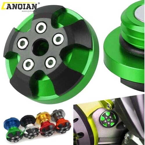 M20*2.5 Motorcycle Accessories CNC Aluminum Engine Oil Cap For KAWASAKI Z 650 Z650 2017 2018 Motorbike Parts Filler Cover Screws