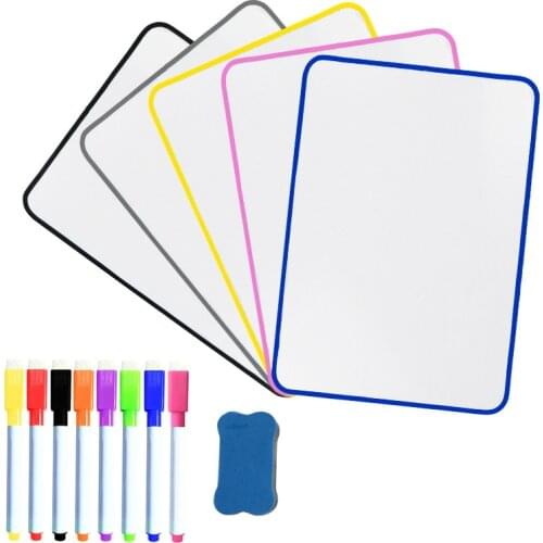 Magnetic Whiteboard Erasable Double Side Board for Notes Drawing Graffiti Writing for Kids Mini Office School Supplies A4 Size