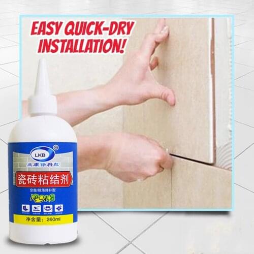 260ML Multi-use Tile Repair adhesive Glue Easy Bonded Heavy Duty Tile Glue Tile Loose Repair Adhesive renovations Tile Repair