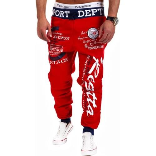Mens new sports hip-hop pants jogger can fitness pants mens casual pants fashion high street printed trousers street clothing