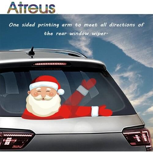 Car Rear Window Wiper Decal Car Christmas Decoration Stickers for Ford Focus 2 Fiesta Kuga Ecosport kia Rio K2 Renault Megane 3