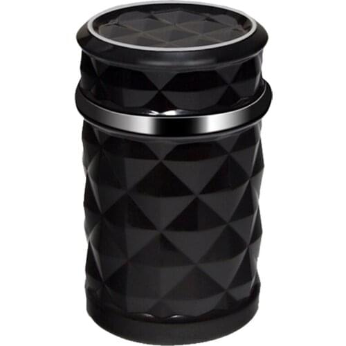 2021 June new Car ashtray Ashtray with cover air outlet Hanging ashtray with lid LED light