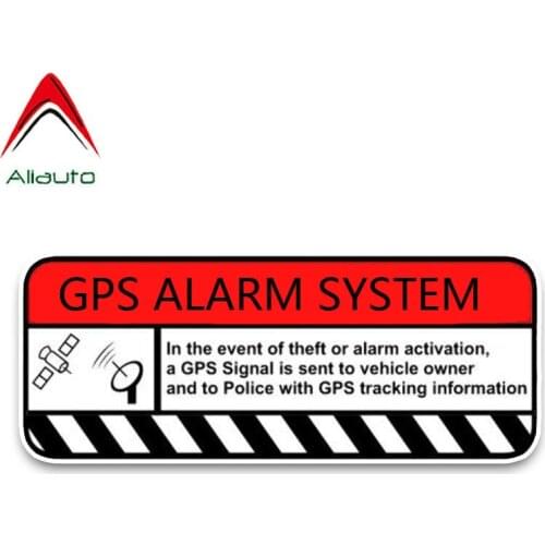 Aliauto Warning Car Sticker GPS Alarm System Activition Signal PVC Waterproof Sunscreen Reflective Anti-UV Decals,15cm*6cm