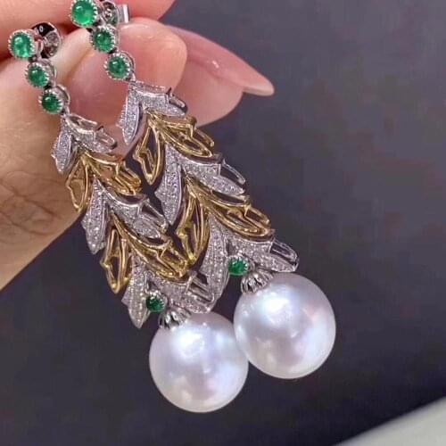 Luxury 925 Sterling Silver Earrings Mountings Setting Finding Jewelry Parts Fittings Accessories for Beads Pearls Stones Corals