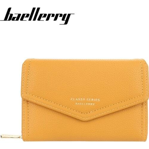 Baellerry Women Leather Luxury Card Holder Clutch Long Wallet Zipper Pocket Hasp Ladies Wallet Female Purse carteras para mujer