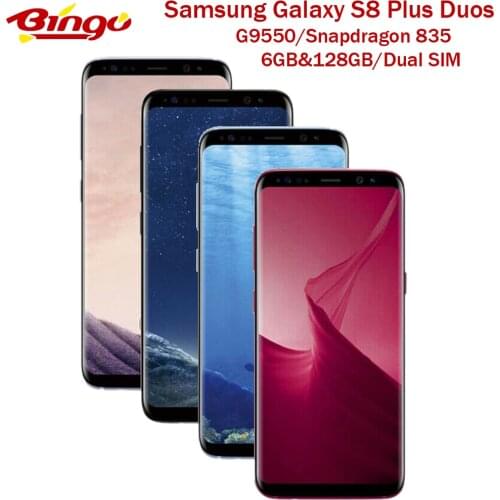 Samsung Galaxy S8+ S8 Plus G9550 128GB Dual SIM Snapdragon 835 4G Android Phone Octa Core 6.2" 12MP RAM 4GB ROM 128GB NFC