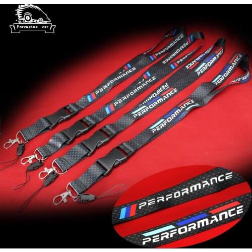 Carbon fiber Lanyard for Car Keys ID Holders Cell Phone Neck Straps car keychain Performance For BMW E46 F30 E90 E60 F10 E36 G30