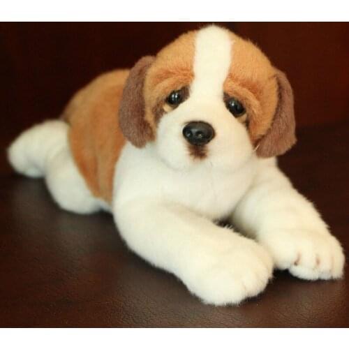 Saint Bernard Dog Plush Toys Stuffed Toys Plush Animals Kids Toys Children Soft Kawaii Pet Doll Cute Kids Toys for Girls Boys
