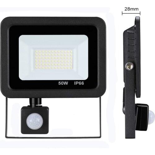 Led 10W 20W 30W 50W Flood Light Outdoor PIR Motion Sensor 220V IP66 Outdoor Spotlight Led Projector Light Reflector With Sensor