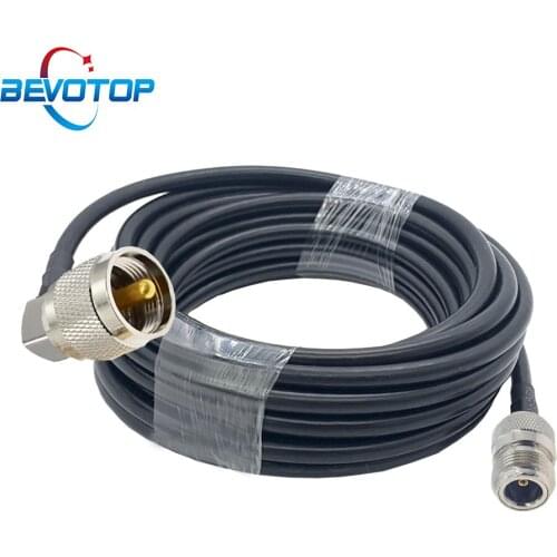 UHF Male Right Angle PL259 Plug to N Female Jack Adapter RG58 Pigtail Cable Jumper 50 Ohm Antenna Extension Cord Coaxial Jumper
