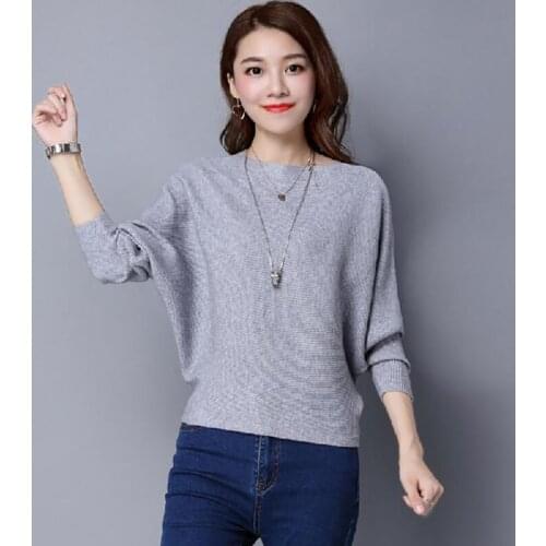Spring Autumn Style Women Knitted Pullover Sweater Lady Casual Long Sleeve O-Neck Loose Outwear Pullover Shirts ZZ0895