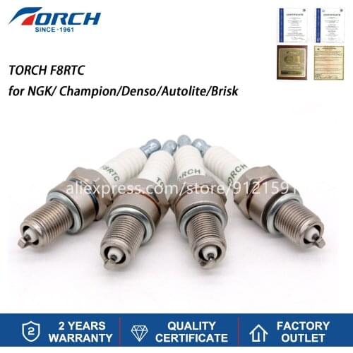 High Quality Genuine Spark Plug TORCH F8RTC Compatible NGK BP8ES Autolite 4261 Denso W24EPR-U Champion OE116/T10 Brisk LR12YC