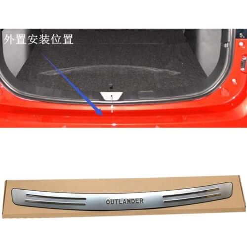 High quality Stainless Steel Rear Bumper Protector Trunk Threshold Guard Plate for Mitsubishi Outlander 2013-2016 Car styling