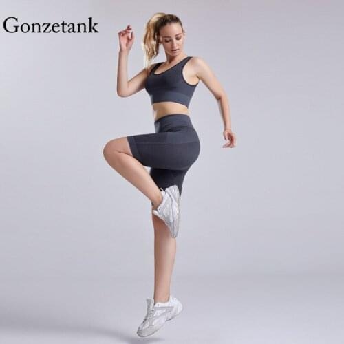 Women Yoga Suit Quick Dry Gather Sports Bra Running Gym Clothing Three-part Training Shorts Fitness Suit Active Wear Women