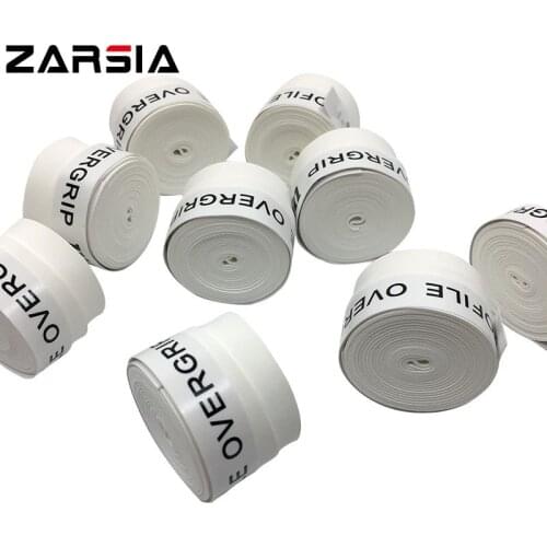 10 pieces white High quality Tennis Overgrip dry feel Tennis Rackets Grips Badminton Overgrip