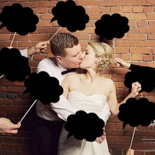 10 Pcs Mr Mrs Photo Booth Props Love DIY On A Stick Photography Wedding Decoration Party for Fun Favor photobooth photocall