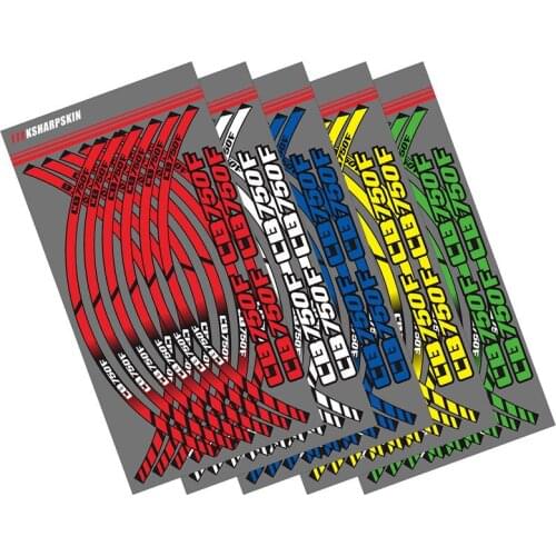 12 X Thick Edge Outer Rim Sticker Stripe Wheel Decals For HONDA CB750F cb 750f