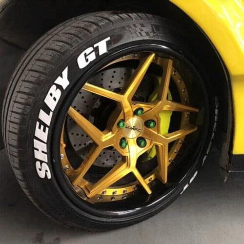 4Pcs Car styling stickers letter MUSTANG GT For 15-20 Ford Mustang shelby GT500 tires decoration Exterior accessories