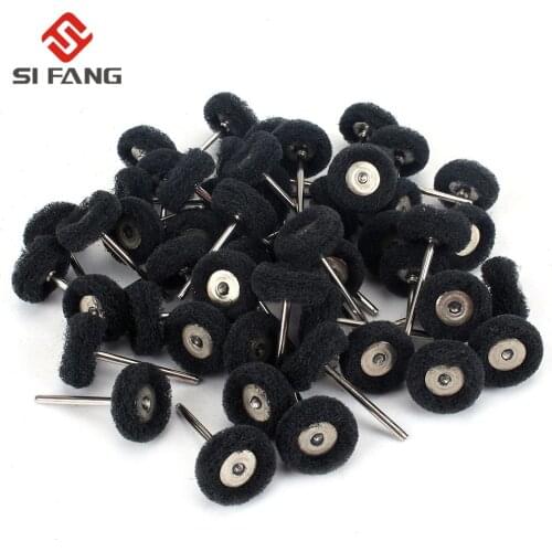 10-100pac Abrasive Nylon Scouring Brush Fiber Grit300 Grinding Sanding Head Buffing Polishing Wheel For Dremel Grinding Tools