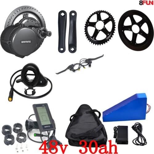 48V 20AH 1000W use for Samsung cell Triangle Electric Bike battery +48V 750W Bafang mid drive electric motor kit +free bag