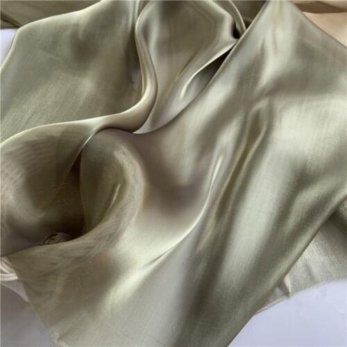 Army green crystal magic color Organza with bright luster and smooth modeling mesh fabric Hanfu clothing design fabric quality