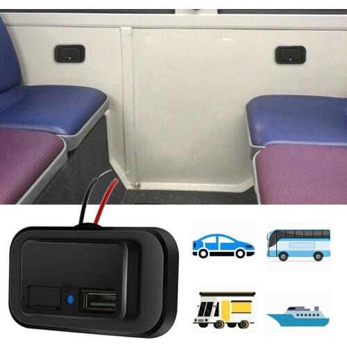 3.1A Dual USB Port LED Car Fast Charger Socket Power 12V 24V Outlet Accessories Universal Motorcycle Auto Truck Atv Boat Car Rv