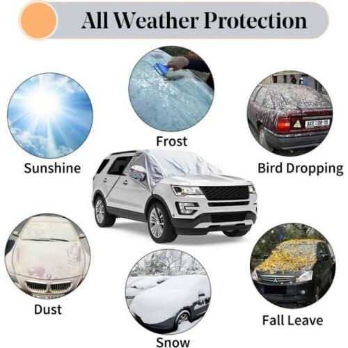 Auto Snow Protect Cover Car Front Wndow Cover Sun Shade Protector Outdoor Wind Dust Snow Rain Protective Cover Auto Accessories