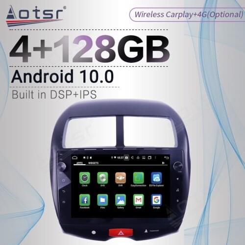 128G DSP Carplay Android Screen Player Car For Mitsubishi ASX 1 2010-2014 GPS Navigation Auto Radio Audio Stereo Head Unit 2 din