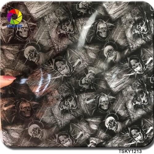Free shipping 0.5m*2m/10m ghost money TSKY1213 hydrographic dipping film water transfer printing film