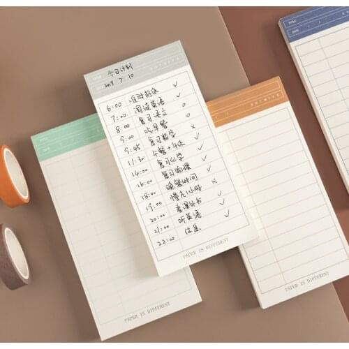 Sharkbang 60 sheets Simple Basic Memo Pad Note Daily To Do It Check List Notepad Paperlaria Kawaii School Office Stationery