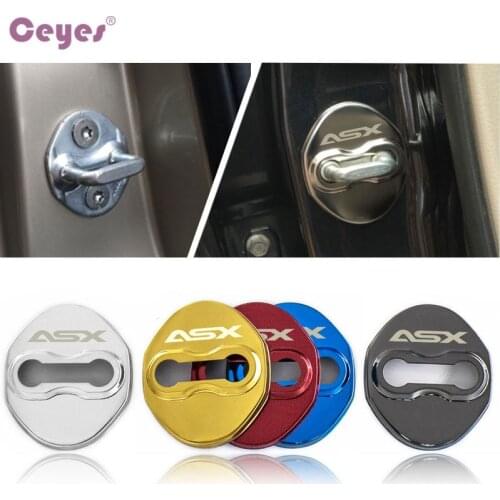Ceyes JDM Car Styling Car Buckle Case For Mitsubishi ASX 2012 Accessories Auto Door Lock Decoration Cover Car-Styling 4pcs/lot
