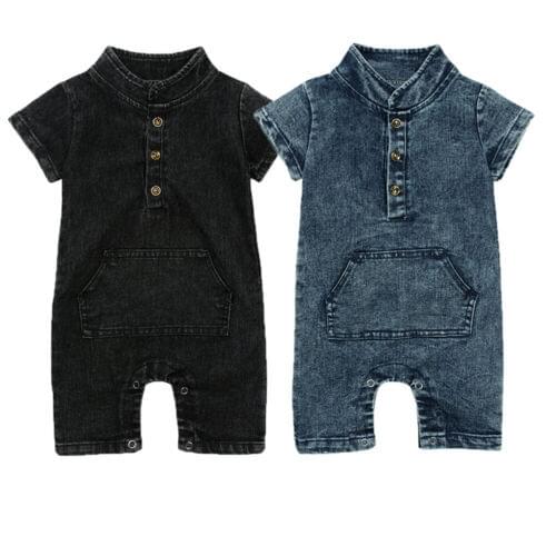 Baby Romper Newborn Kids Baby Girl Boy Denim Sleeveless Romper Jumpsuit Outfit Clothes Sunsuit