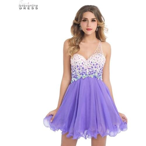 24 Hours Ship Luxury Stones Appliques Party Dresses Beads Backless Mini Tulle Wedding Event Dress Vestidos Coctel Robe de Cockta